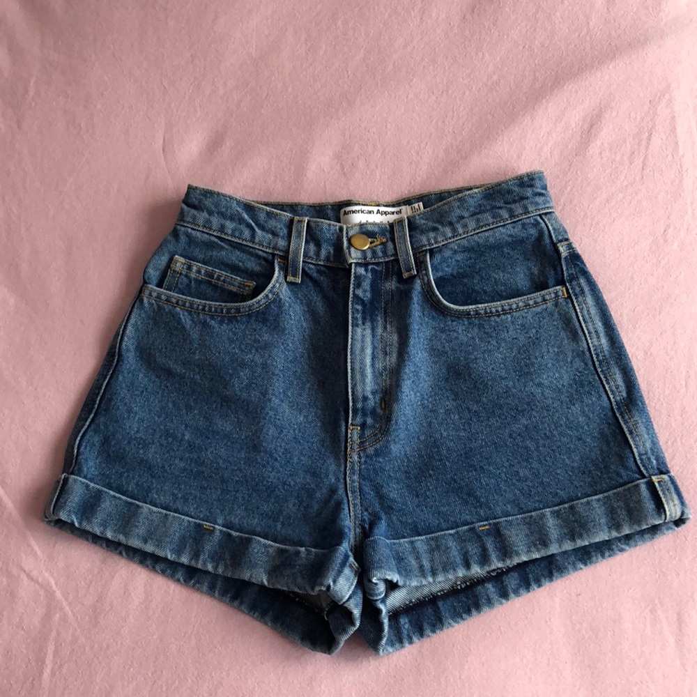 american apparel denim shorts